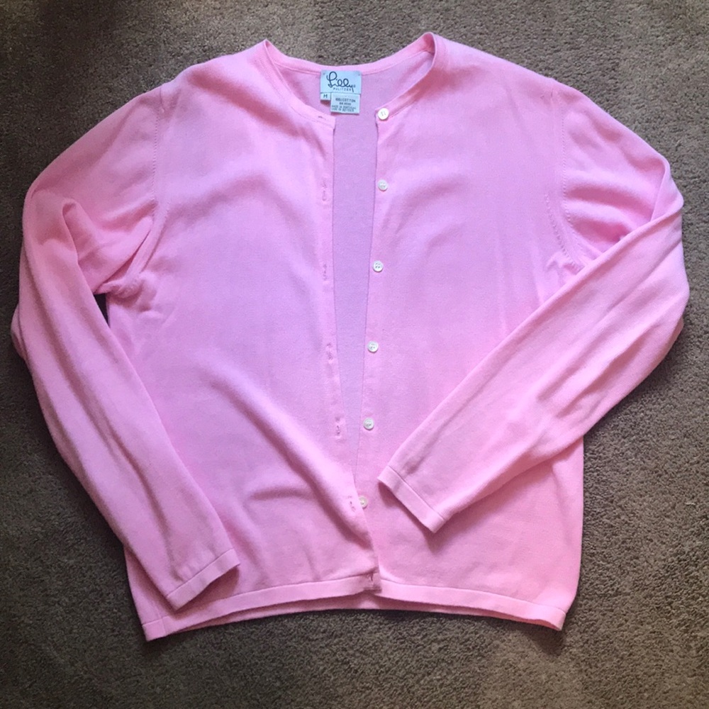 Lilly Pulitzer pink cardigan